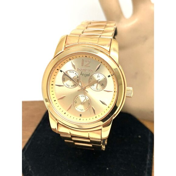 Invicta Women's Watch 21692 Angel Quartz Rose Gold Tone Stainless Steel 38mm - Picture 1 of 14